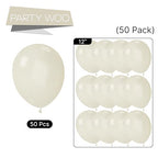 PartyWoo Pearl Beige Balloons – 50ct 12in Ivory Latex for Weddings & Celebrations
