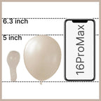 PartyWoo White Sand Balloons – 50pcs, 5in Latex Mini Ivory Cream for Weddings & Parties