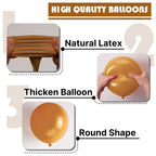 PartyWoo Tan Balloons 140 Pcs Boho Neutral Latex Arch Kit – 18/12/10/5 Inch for Birthday, Safari & Baby Shower