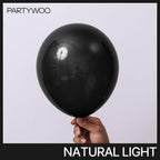 PartyWoo Matte Black Latex Balloons – 100 Pack, 10-inch Helium Balloons for Party Decor