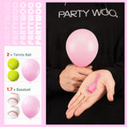 PartyWoo Pastel Balloons 50 Pcs - 5 Inch Mini Rainbow Latex for Party Decorations