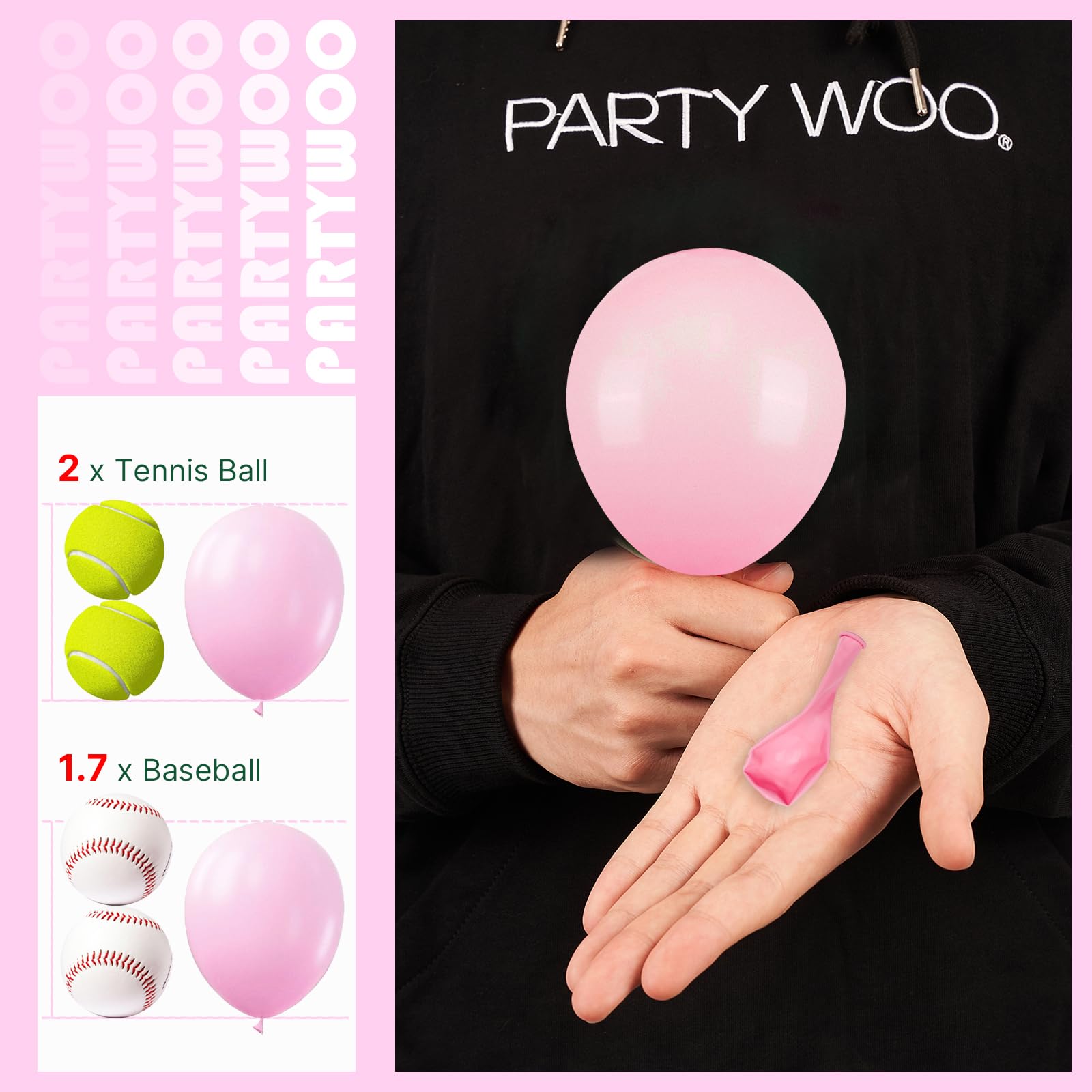 PartyWoo Pastel Balloons 50 Pcs - 5 Inch Mini Rainbow Latex for Party Decorations