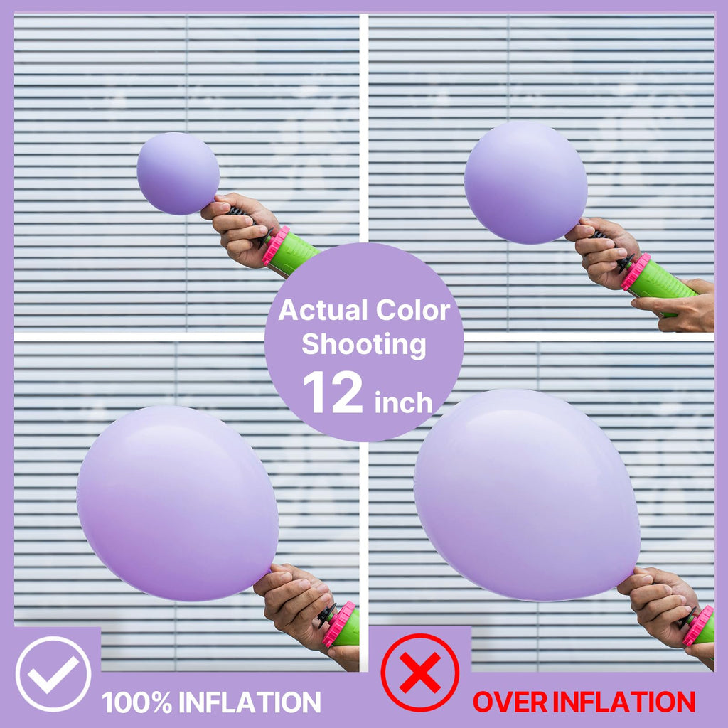 PartyWoo Lavender Balloons Kit – 127pc Pastel Purple Set for Baby Showers & Parties