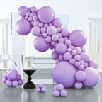 PartyWoo Lavender Balloons Kit – 127pc Pastel Purple Set for Baby Showers & Parties