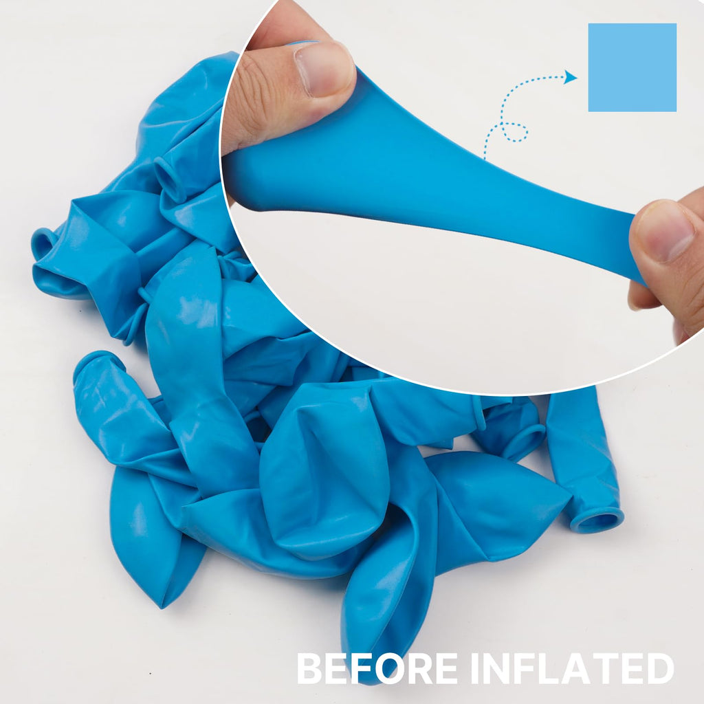 PartyWoo Light Blue Balloons – 50pcs, 12 inch Latex Balloons for Baby Showers, Weddings & Celebrations
