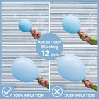 PartyWoo Light Blue Balloons Kit – 140 Pcs Pastel Sky Blue Balloons for Graduation, Baby Shower & Party Decor