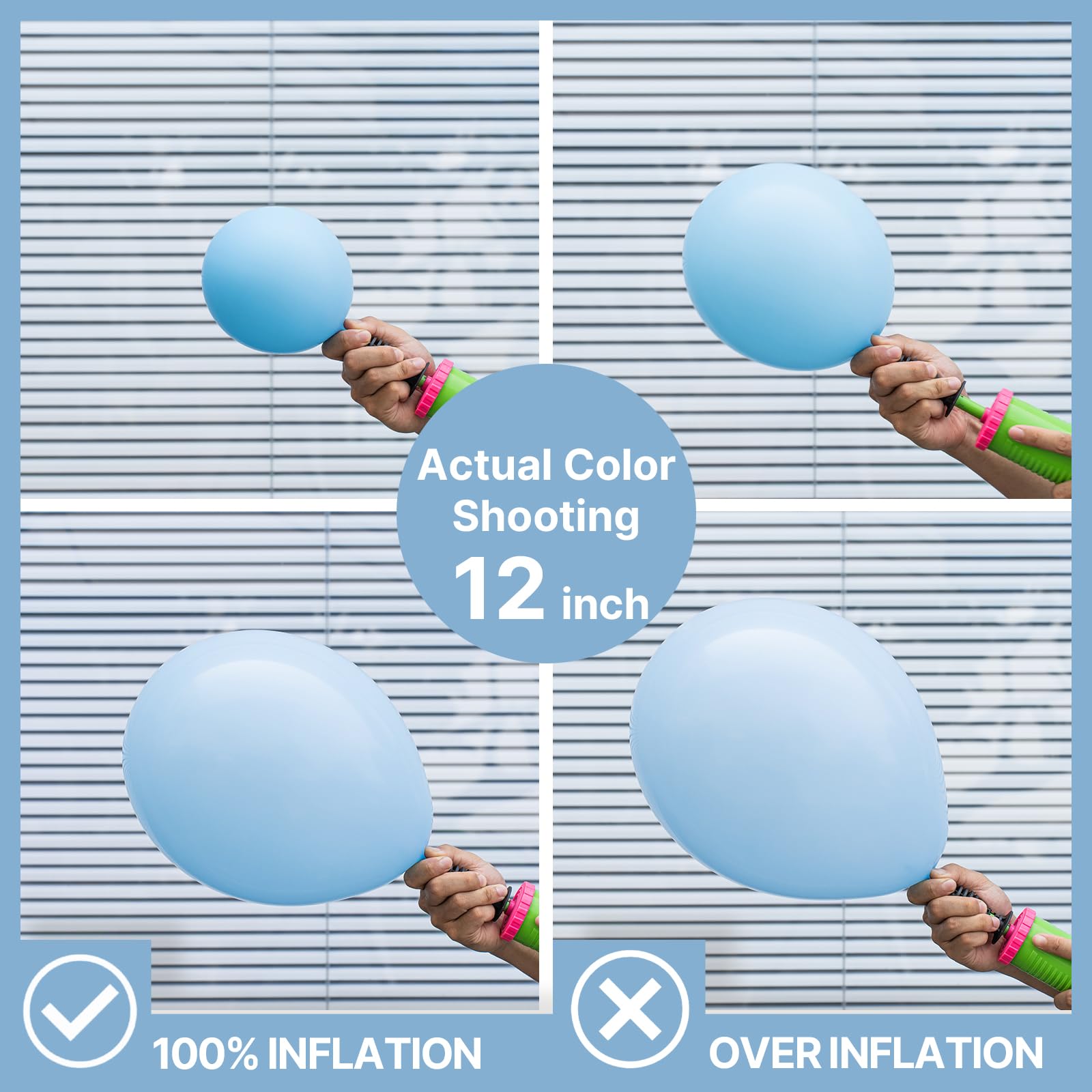 PartyWoo Light Blue Balloons Kit – 140 Pcs Pastel Sky Blue Balloons for Graduation, Baby Shower & Party Decor