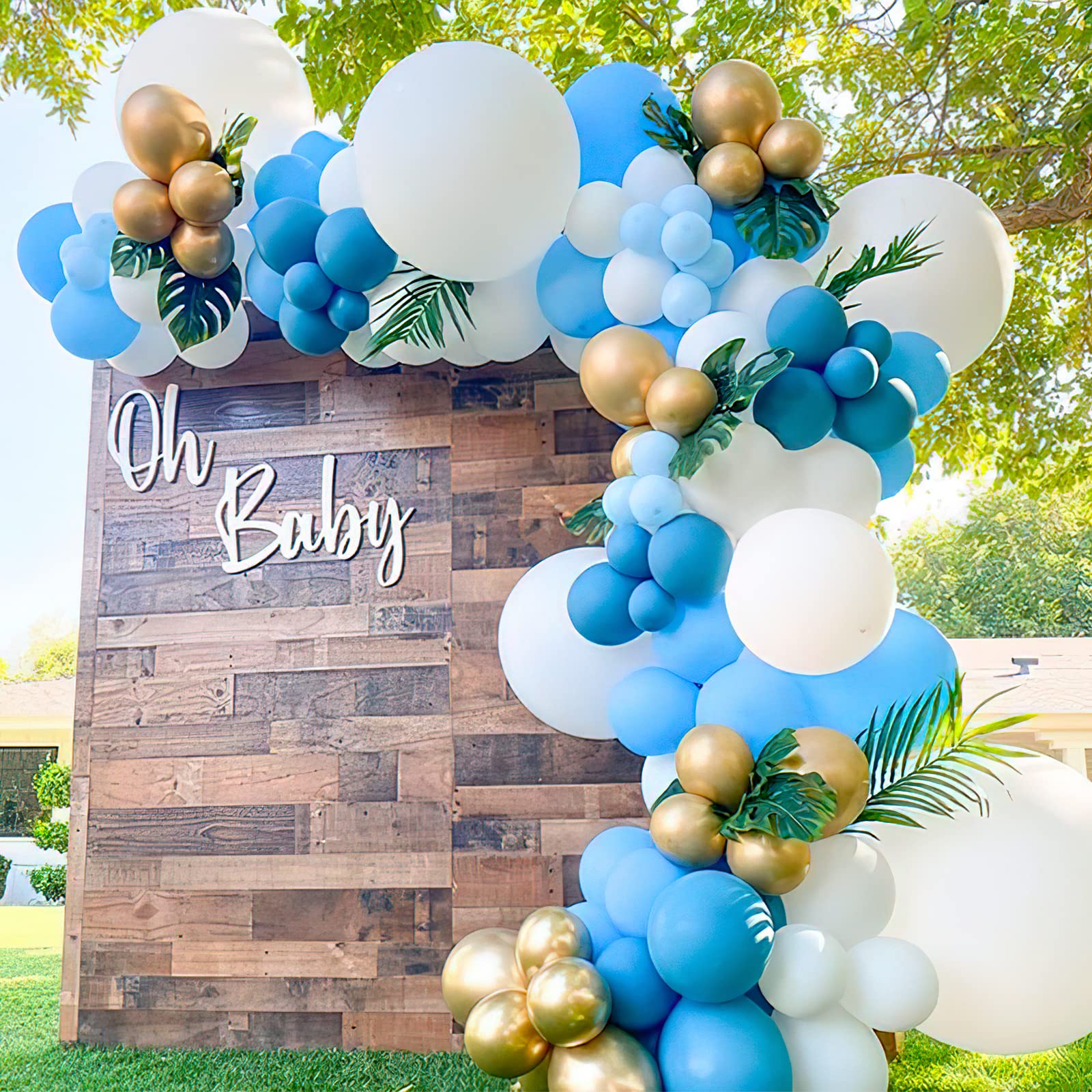 PartyWoo Light Blue Balloons – 50pcs, 5in Pastel Sky Aqua for Weddings, Birthdays, Baby Showers