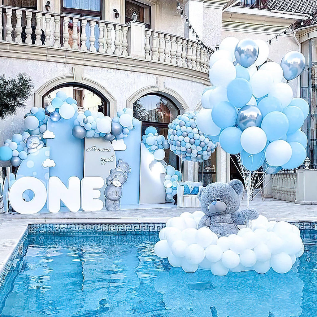 PartyWoo Light Blue Balloons – 50pcs, 5in Pastel Sky Aqua for Weddings, Birthdays, Baby Showers