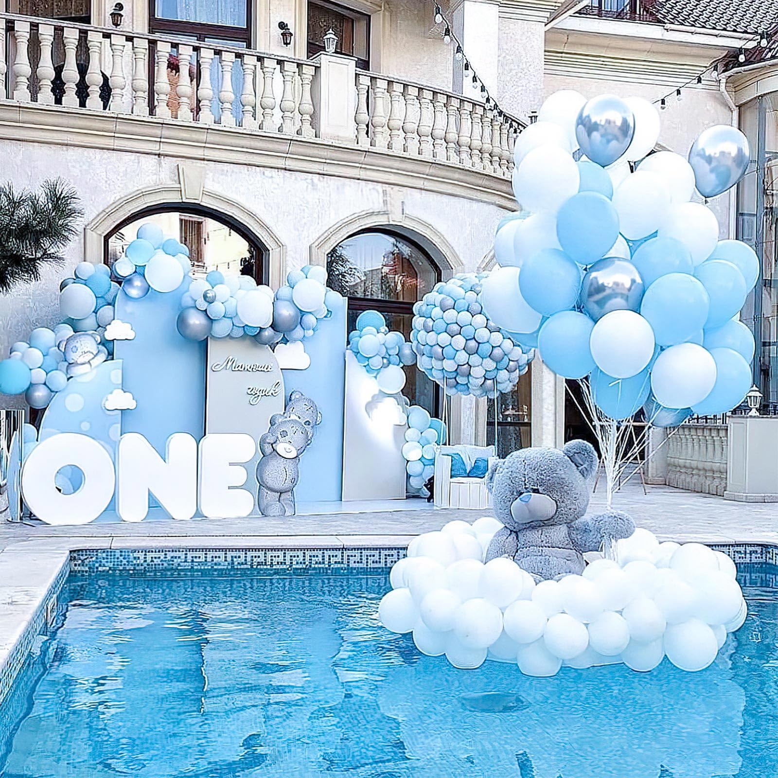 PartyWoo Light Blue Balloons – 50pcs, 5in Pastel Sky Aqua for Weddings, Birthdays, Baby Showers