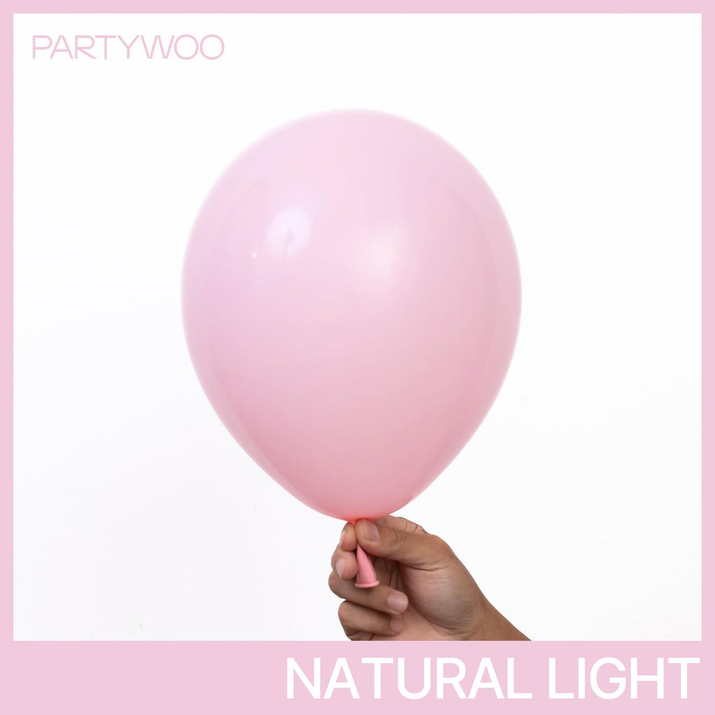 PartyWoo Light Pink Balloons 100 Pcs – Pastel Balloons for Baby Showers, Birthdays, and More