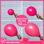 PartyWoo Hot Pink Balloon Arch Kit 142pcs – Magenta, Fuchsia, Pastel Balloons for Baby Shower & Birthday