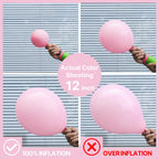 PartyWoo Light Pink Balloons 100pcs - 12in Pastel Pink Party Decor for Baby Shower, Wedding & More