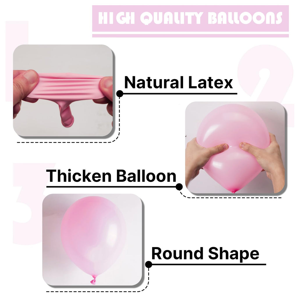 PartyWoo Light Pink Balloons 100pcs - 12in Pastel Pink Party Decor for Baby Shower, Wedding & More