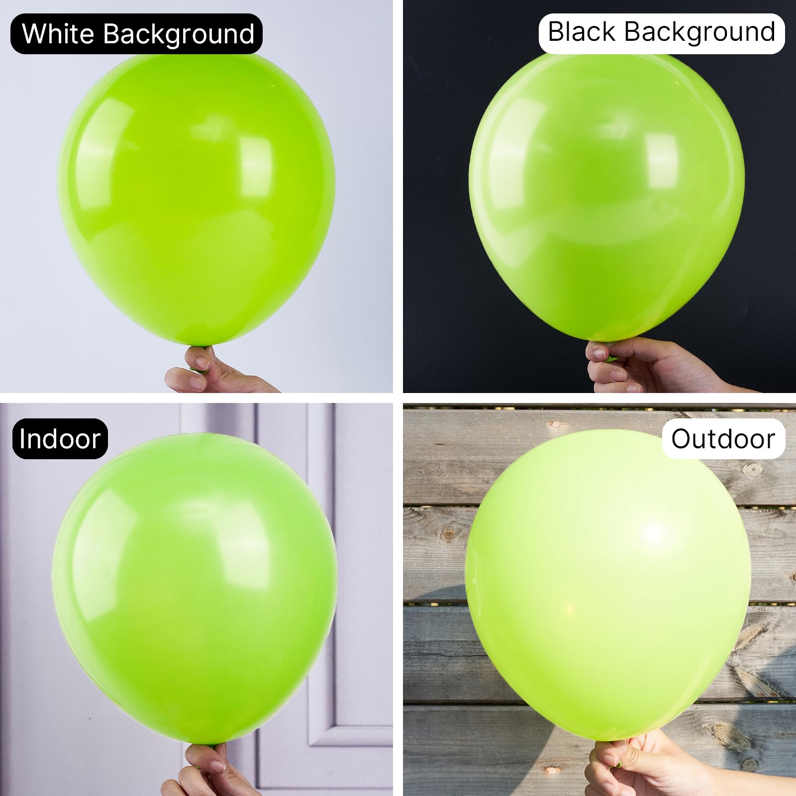 PartyWoo Lime Green Neon Latex Balloons – 50 Pack, 12 Inch for Parties