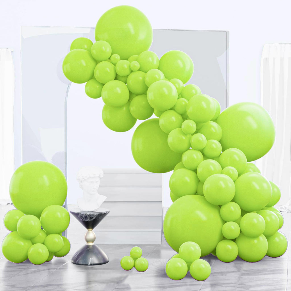 PartyWoo Lime Green Balloons Kit – 140pcs Latex Arch Kit for Wedding, Birthday & Theme Parties