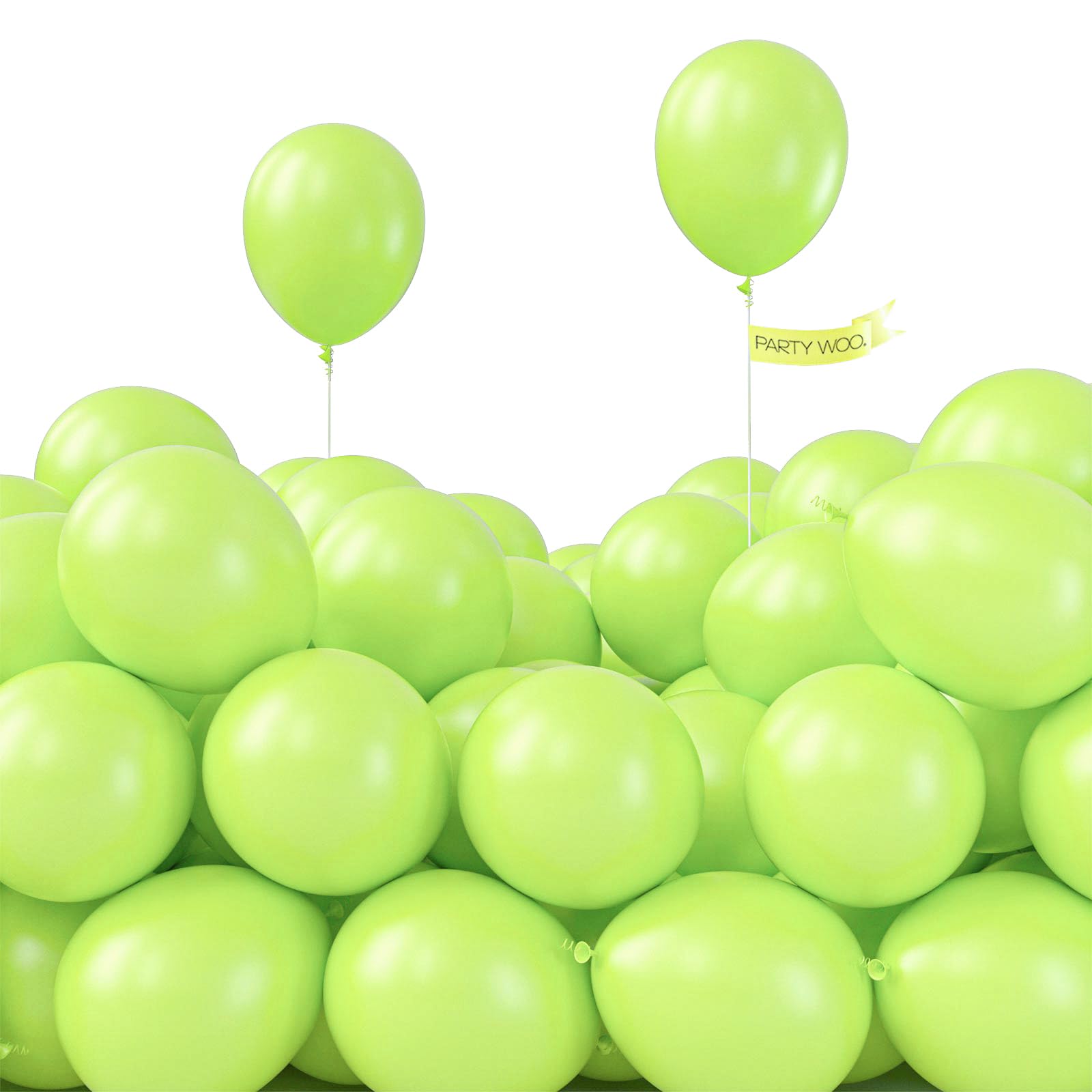 PartyWoo Lime Green Balloons 100pcs | 5 Inch Latex Balloons for Graduation, Wedding & Party Decor