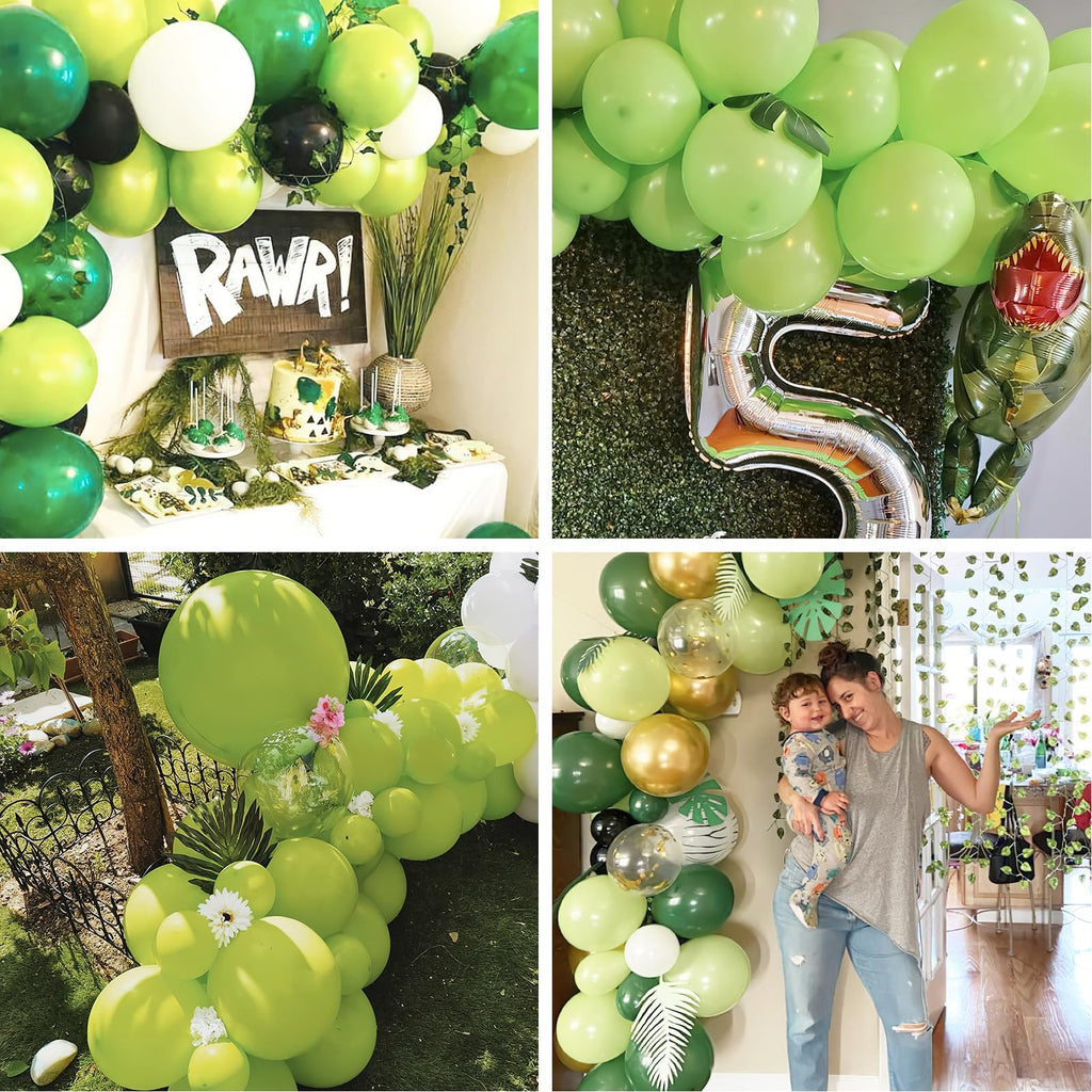 PartyWoo Lime Green Balloons Kit – 120pcs Latex Arch Garland for Weddings & Parties