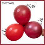 PartyWoo Pearl Burgundy Balloons Kit – 140pcs 18/12/10/5in Maroon Balloons for Weddings, Graduation, Birthday