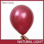 PartyWoo Pearl Burgundy Balloons Kit – 140pcs 18/12/10/5in Maroon Balloons for Weddings, Graduation, Birthday