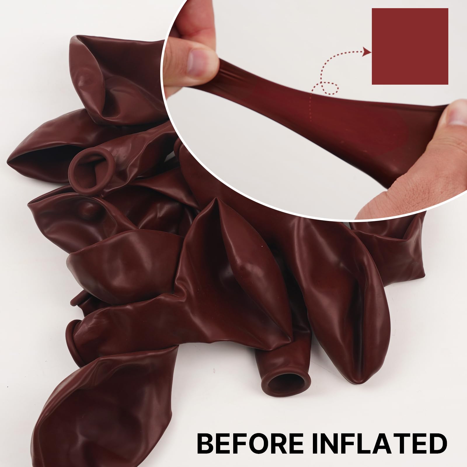 PartyWoo Maroon Balloons 140 Pcs – Arch & Garland Latex Set (18/12/10/5 in)