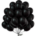 PartyWoo Matte Black Balloons – 50 Pcs, 12" Latex, Helium Ready