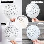 PartyWoo Paw Balloons – 50pcs 12in Matte White Paw Print Latex