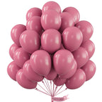 PartyWoo Mauve Balloons 50 Pcs, 12in – Dark Pink Boho Party Decor