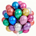 PartyWoo 66-Pack 12in Metallic Balloons – Blue, Silver, Gold, Purple, Pink, Rainbow