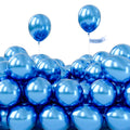 PartyWoo Metallic Blue Balloons 50pcs – 5 Inch Chrome Latex for Weddings & Celebrations