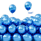 PartyWoo Metallic Blue Balloons 50pcs – 5 Inch Chrome Latex for Weddings & Celebrations