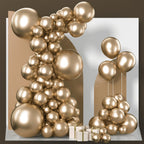 PartyWoo Metallic Gold Balloons Kit — 85pcs for Arches & Garlands (18/12/10/5 in)