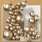 PartyWoo Metallic Gold Balloons 152pcs – Arch Kit for Weddings & Parties