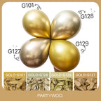 PartyWoo Metallic Gold Balloons Kit — 85pcs for Arches & Garlands (18/12/10/5 in)