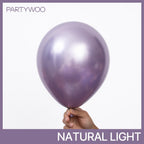 PartyWoo Metallic Purple Balloons – 50pcs, 12in Chrome Purple for Graduation, Weddings & Parties
