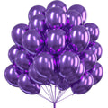 PartyWoo Metallic Purple Balloons – 50pcs, 12-inch Chrome Latex for Mardi Gras, Weddings & Parties