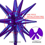 PartyWoo Metallic Purple Star Balloons 110pcs – Foil Star Balloon Arch Kit for Birthday & Wedding