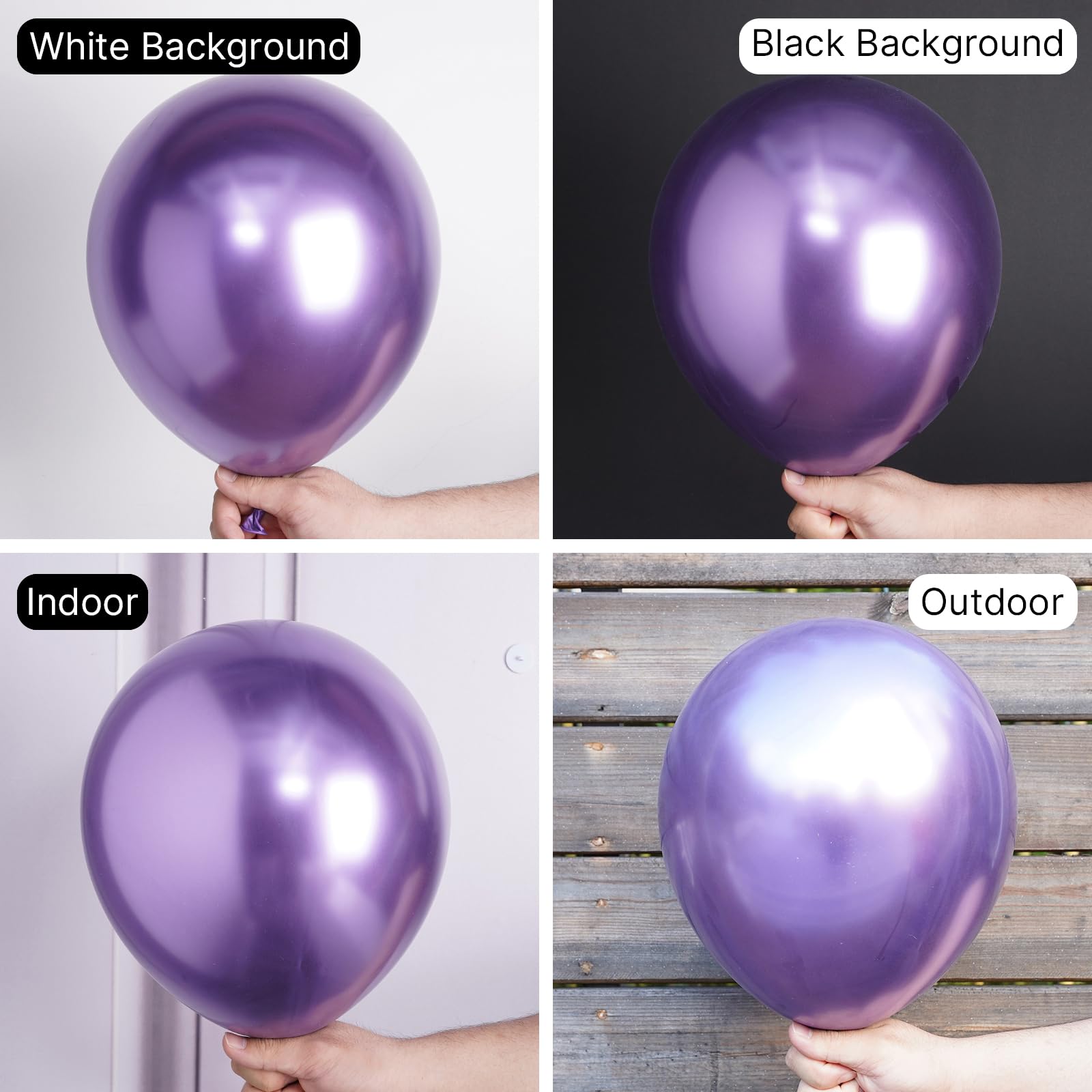 PartyWoo Metallic Purple Star Balloons 110pcs – Foil Star Balloon Arch Kit for Birthday & Wedding