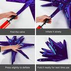 PartyWoo Metallic Purple Star Balloons 110pcs – Foil Star Balloon Arch Kit for Birthday & Wedding
