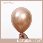 PartyWoo Metallic Rose Gold Balloons 140pcs – 18in/12in/10in/5in Balloon Arch Kit for Birthday & Events