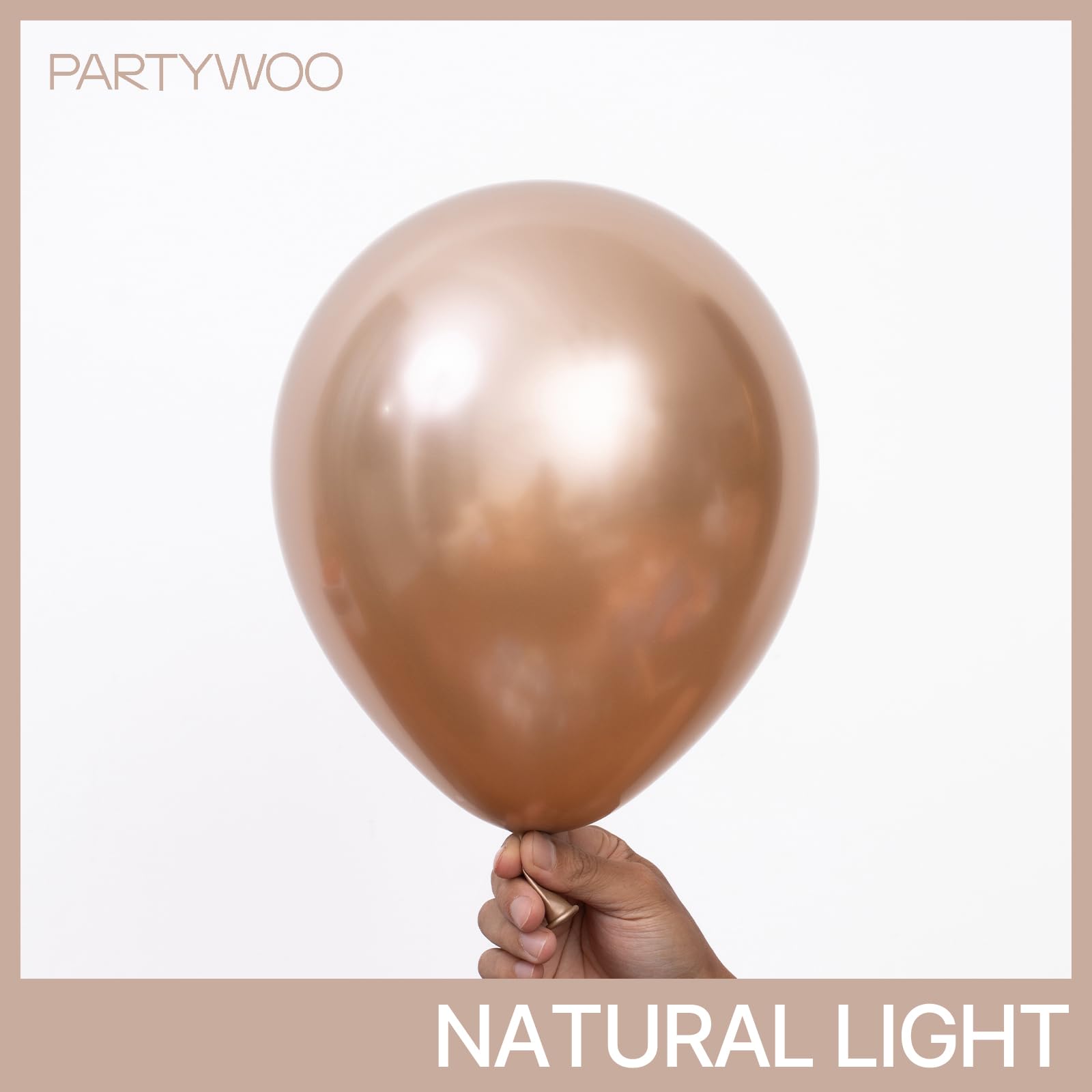 PartyWoo Metallic Rose Gold Balloons 140pcs – 18in/12in/10in/5in Balloon Arch Kit for Birthday & Events