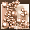 PartyWoo Metallic Rose Gold Balloons 140pcs – 18in/12in/10in/5in Balloon Arch Kit for Birthday & Events