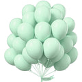 PartyWoo Mint Green Balloons – 50 Pack, 12” Latex Balloons for Parties