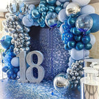PartyWoo Metallic Blue Balloons 50pcs – 5 Inch Chrome Latex for Weddings & Celebrations
