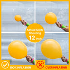 PartyWoo Mustard Yellow Balloons 127pcs – Mixed Sizes for Arches, Garlands & Centerpieces