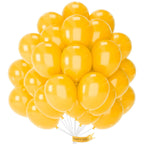 PartyWoo Mustard Yellow Balloons – 50pcs, 12in Latex Party Decor