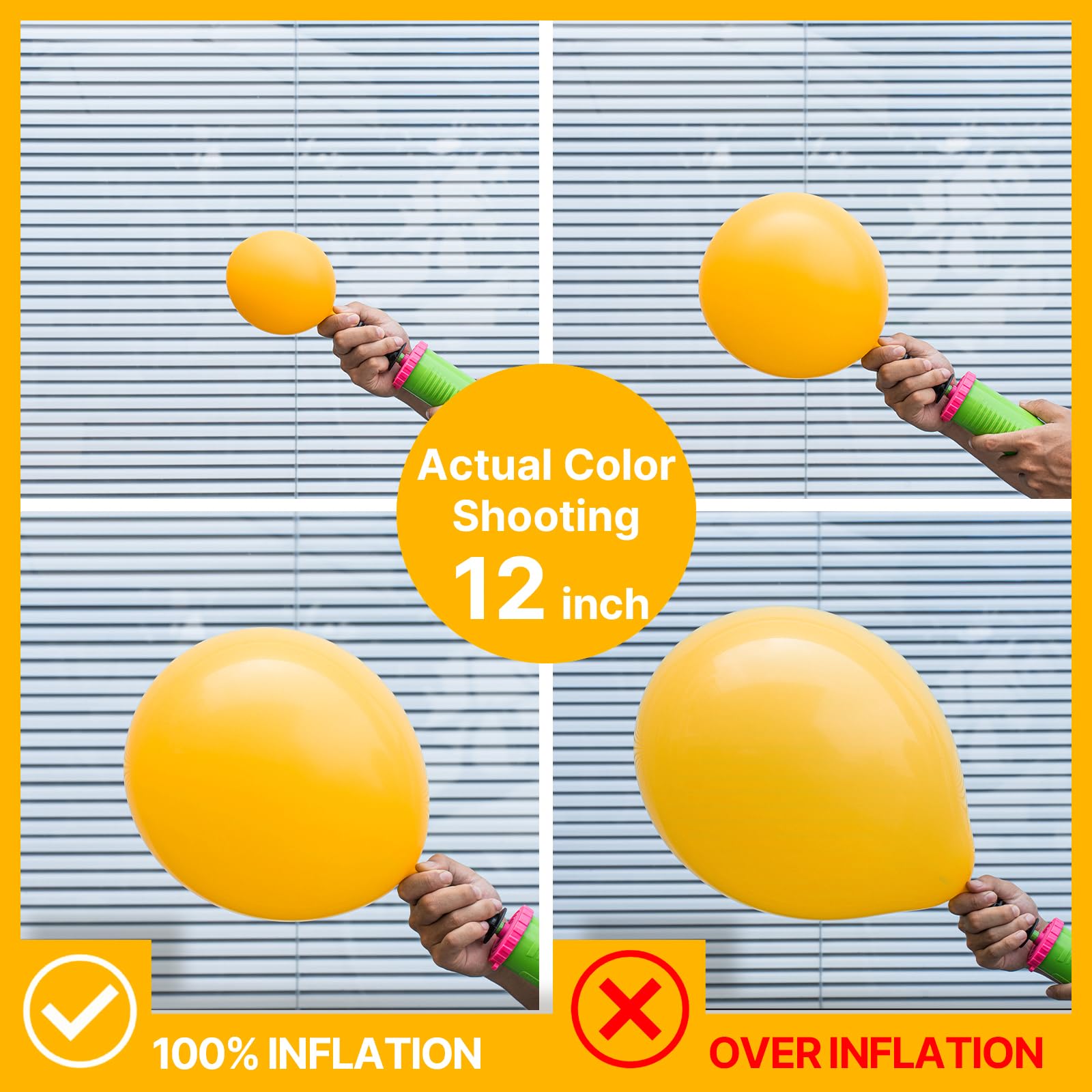 PartyWoo Mustard Yellow Balloons – 50pcs, 12in Latex Party Decor