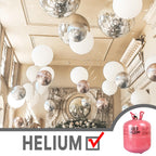 PartyWoo White 22in 4D Mirror Ball Foil Balloons – 6pcs for Weddings, Birthdays & Baby Showers