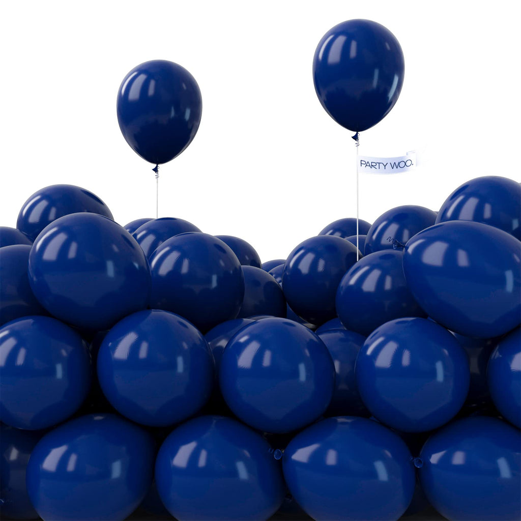 PartyWoo Navy Blue Balloons – 50pcs 5in Matte Dark Blue Latex for Weddings, Graduations, Parties