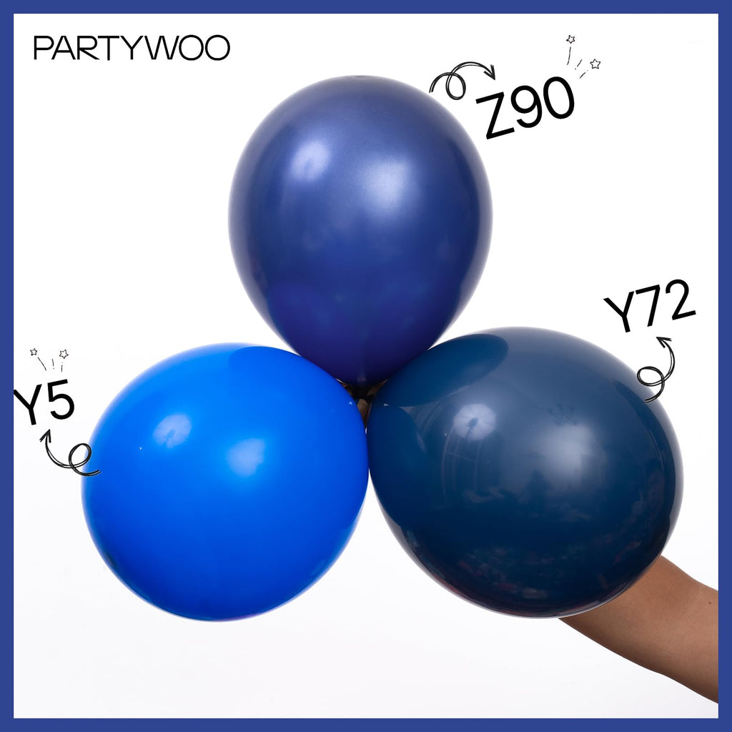 PartyWoo Navy Blue Balloons 152pc Arch Kit – 18/12/10/5in for Weddings & Parties